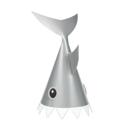 Shark Party Shaped Party Hats 8 Pack