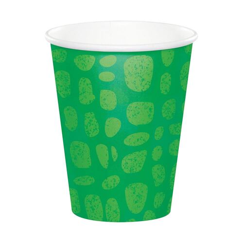 Alligator Party Cups Paper 266ml 8 Pack