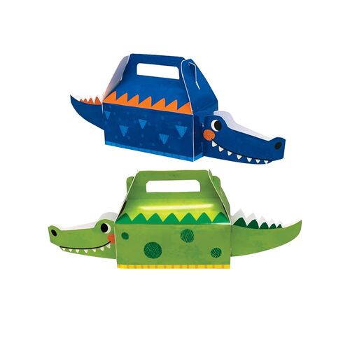 Alligator Party Treat Boxes Cardboard  4 Pack