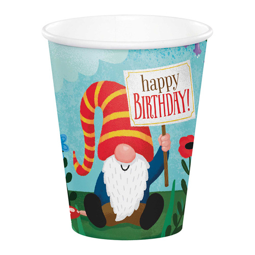 Party Gnomes Cups Paper 266ml 8 Pack
