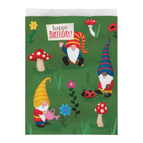 Party Gnomes Paper Treat Bags 22cm x 16cm 8 Pack