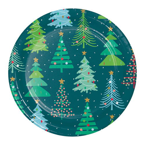 Holiday Cheer Lunch Plates Paper 18cm 8 Pack