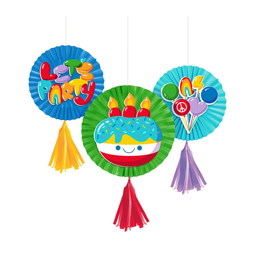 Bubbly Birthday Hanging Decorations 3 Pack