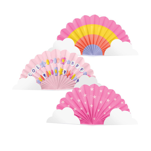Sweet Dreams Centrepiece Fans 3 Pack