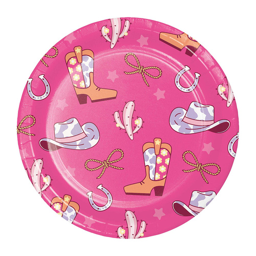 Boots and Bows Round Paper Plates NPC 23cm 8 Pack