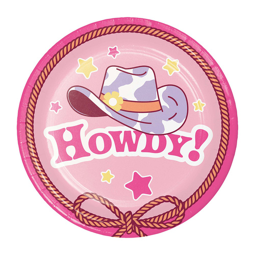 Boots and Bows Round Paper Plates NPC 18cm 8 Pack
