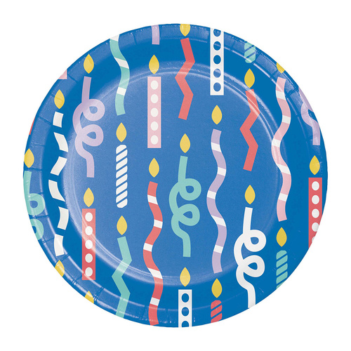 Party Patterns Round Paper Plates NPC 18cm 8 Pack