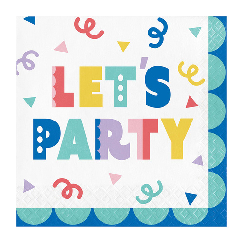 Party Patterns Lunch Napkin 16 Pack