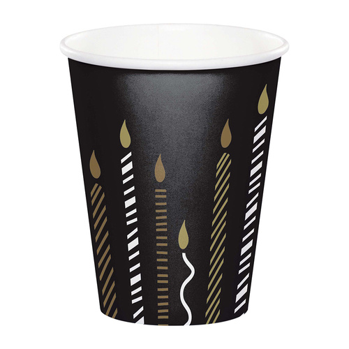 Golden Wishes Paper Cups 266ml 8 Pack