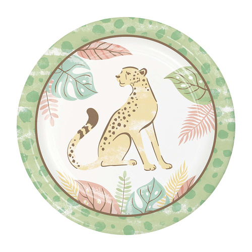 Safari Baby Round Paper Plates NPC 18cm 8 Pack