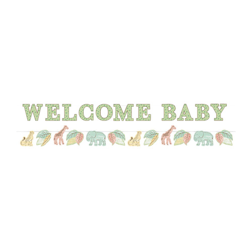 Safari Baby Ribbon Banner