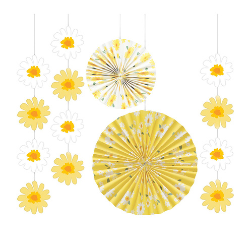 Sweet Daisy Hanging Decorations 5 Pack