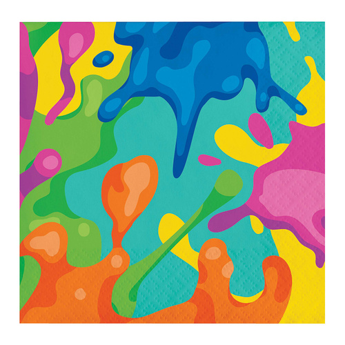 Paint Splatter Beverage Napkin 16 Pack