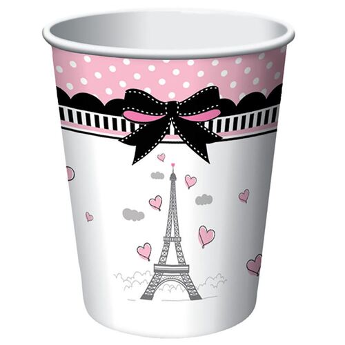 Party in Paris Cups Paper 266ml 8 Pack