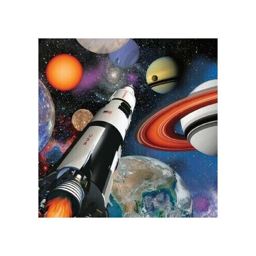  Space Blast Luncheon Napkins (33cm x 33cm) 3 Ply Pack Of 16  