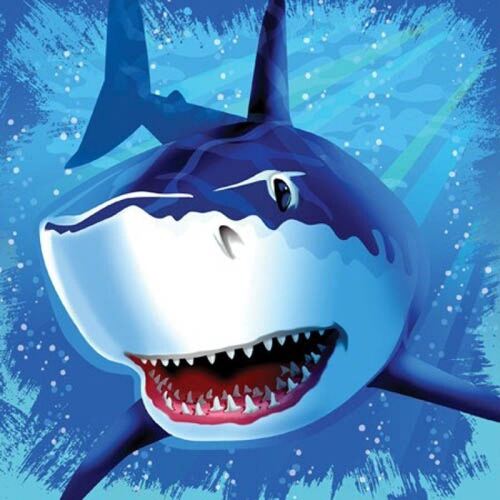 Shark Splash Lunch Napkins 16 Pack