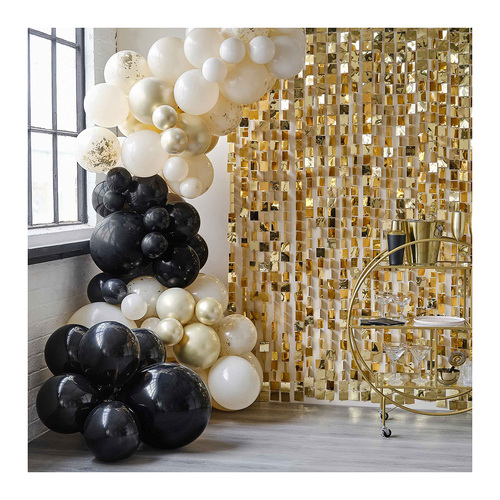 Champagne Noir Gold Balloon Arch