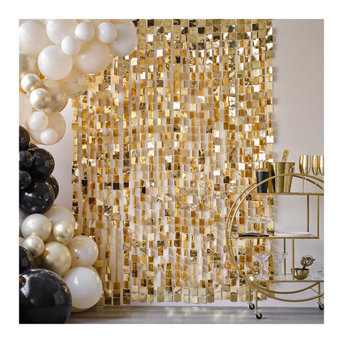 Champagne Noir Champagne Gold Sequin Hanging Backdrop Decoration