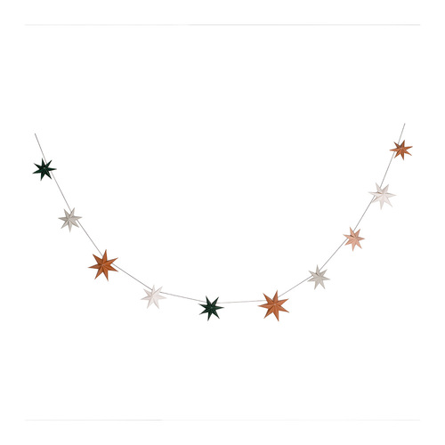 Cosy Copper Paper Stars Bunting Decoration FSC