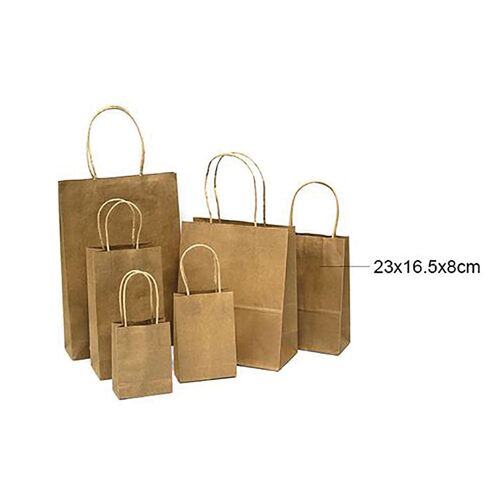 Craft Brown Bag 23x16.5x8cm 3 Pack