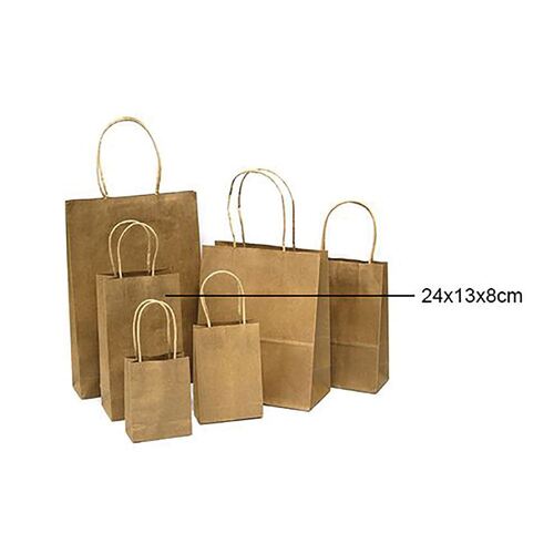 Craft Brown Bag 13x24x8cm 3 Pack