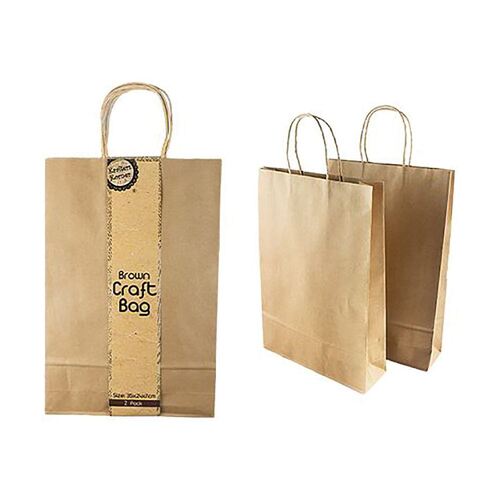Craft Brown Bag 24x35 X7cm 2 Pack
