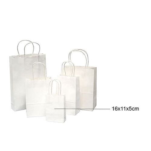White Craft Paper Bags 11x16x5cm 3 Pack