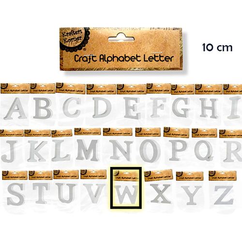 10cm Alphabet Letters- W