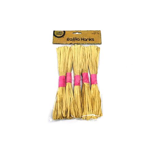 Natural Raffia Hanks Pk5