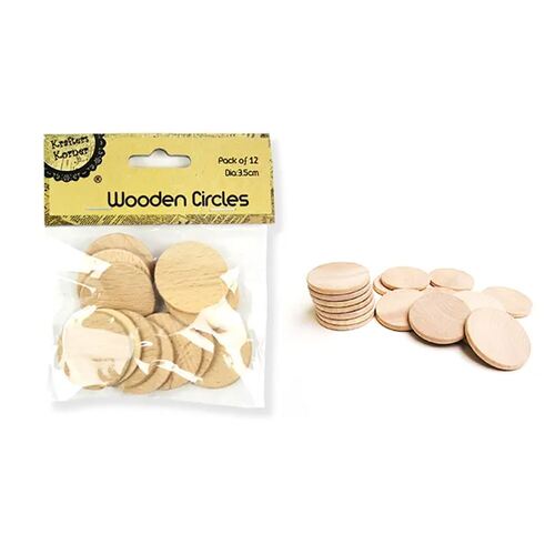 Wooden Circles 12 Pack