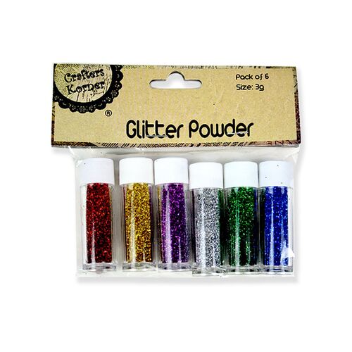Craft Glitter Powder Pk6