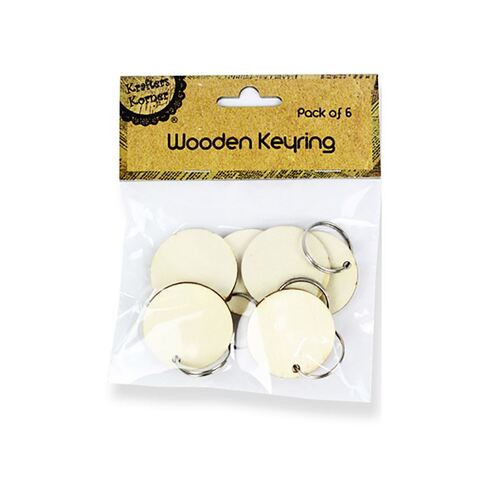 Wooden Keyring Pk6