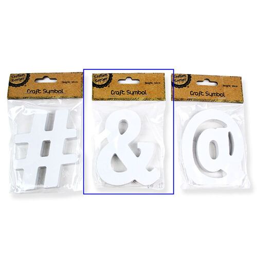10cm White Symbols - &