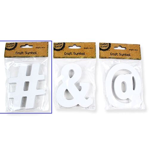 10cm White Symbols - #
