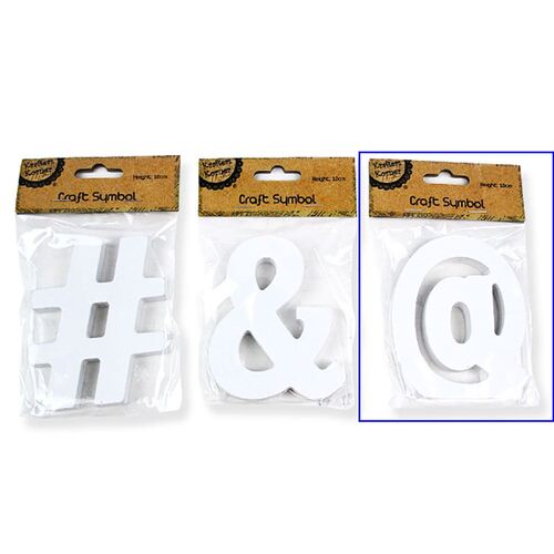 10cm White Symbols - @