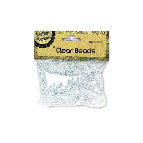 Clear Beads Pk250