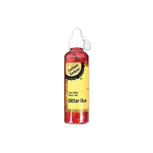 120ml Craft Glitter Glue - Red