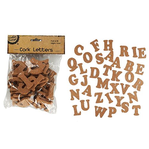 Cork Letters Pk36