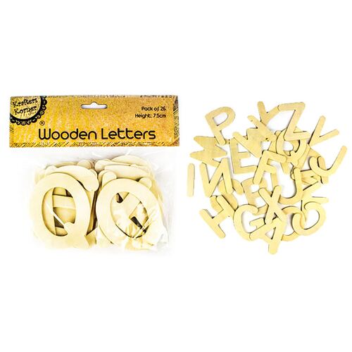 Wooden Alphabet Letters Pk26