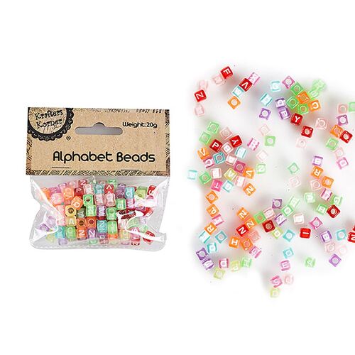 Colour Alphabet Beads - 20g