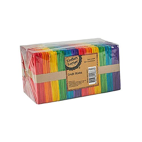 Coloured Wooden Craft Sticks Pk1000