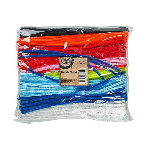 Coloured Chenille Stems Pk500