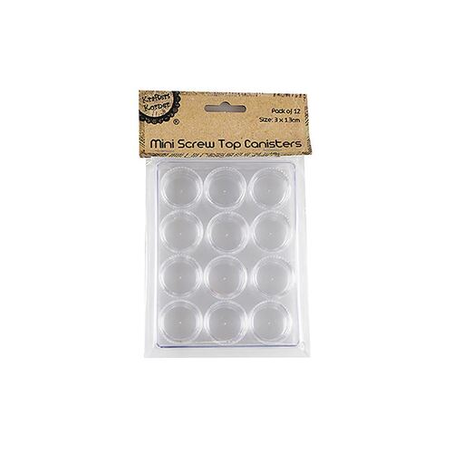 Mini Screw Top Canisters Pk12