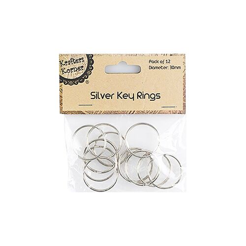Key Rings 30mm Pk12