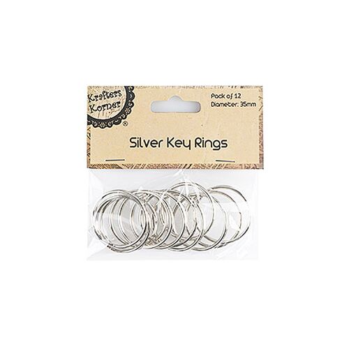 Key Rings 35mm Pk12