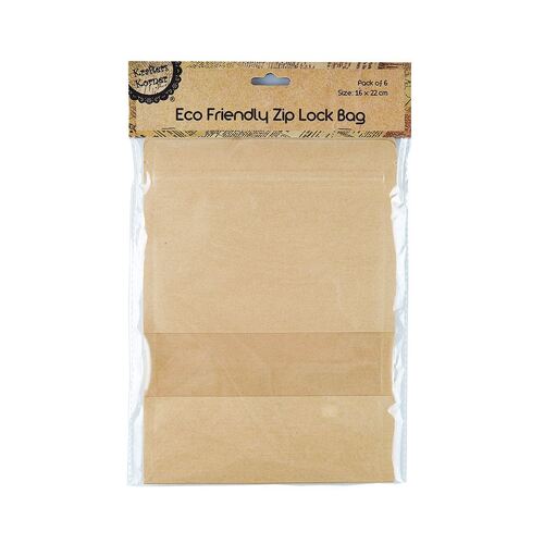 Eco Friendly Xl Zip Lock Bag Pk6