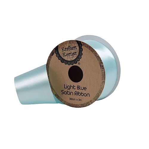 Satin Light Blue Ribbon 38mmx3m