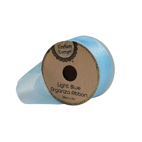 Organza Light Blue Ribbon 38mmx5m