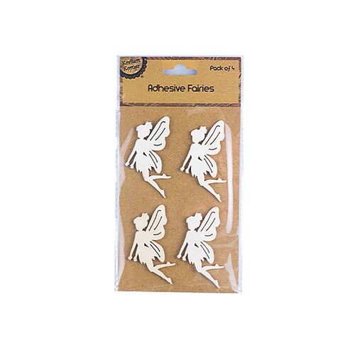 Wooden Fairy Adhesive Pk4