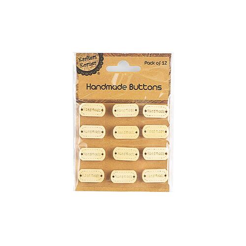 Handmade Wooden Buttons Pk12